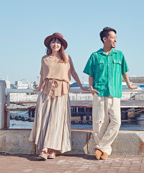 チャイハネ(チャイハネ)の「【チャイハネ】南インド織りモルジブスカート(スカート・レディース・ベージュ/ブラウン/グリーン・FREE)」の6枚目の写真