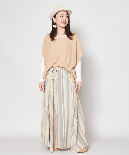 チャイハネ(チャイハネ)の「【チャイハネ】南インド織りモルジブスカート(スカート・レディース・ベージュ/ブラウン/グリーン・FREE)」の13枚目の写真