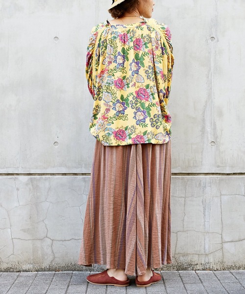 チャイハネ(チャイハネ)の「【チャイハネ】南インド織りモルジブスカート(スカート・レディース・ベージュ/ブラウン/グリーン・FREE)」の19枚目の写真