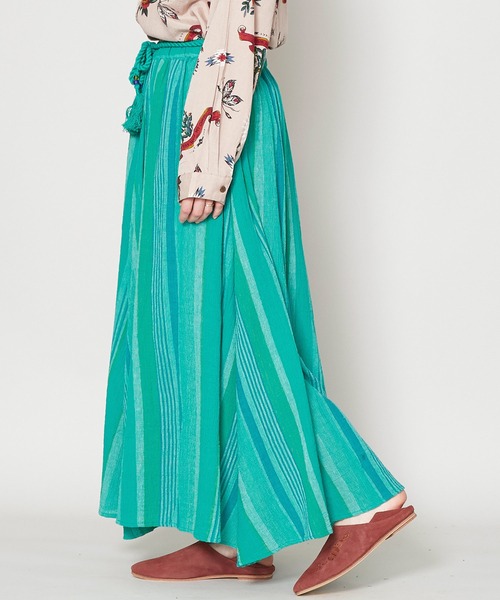 チャイハネ(チャイハネ)の「【チャイハネ】南インド織りモルジブスカート(スカート・レディース・ベージュ/ブラウン/グリーン・FREE)」の22枚目の写真