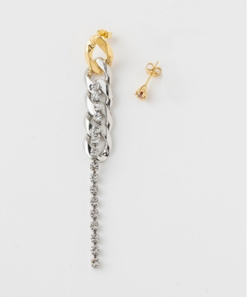IOSSELLIANI（イオッセリアーニ）の「Iosselliani/CLASSIC COLLECTION Chain アシンメトリーピアス（ピアス（両耳用）・レディース・シルバー・FREE）」の3枚目の写真