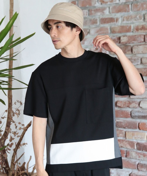 UNION STATION（ユニオンステーション）の「【ポンチ素材】レイヤードシャツ（Tシャツ/カットソー・メンズ・ベージュ/オフホワイト/ブラック・LL/S/L/M）」の3枚目の写真