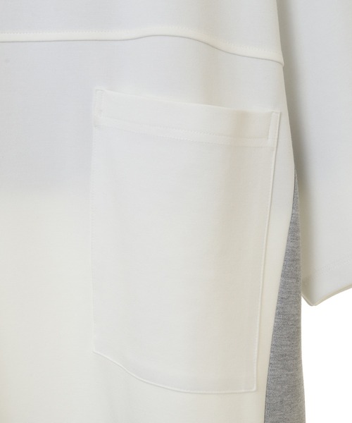 UNION STATION（ユニオンステーション）の「【ポンチ素材】レイヤードシャツ（Tシャツ/カットソー・メンズ・ベージュ/オフホワイト/ブラック・LL/S/L/M）」の7枚目の写真