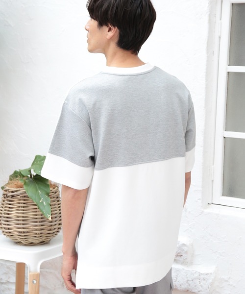 UNION STATION（ユニオンステーション）の「【ポンチ素材】レイヤードシャツ（Tシャツ/カットソー・メンズ・ベージュ/オフホワイト/ブラック・LL/S/L/M）」の13枚目の写真