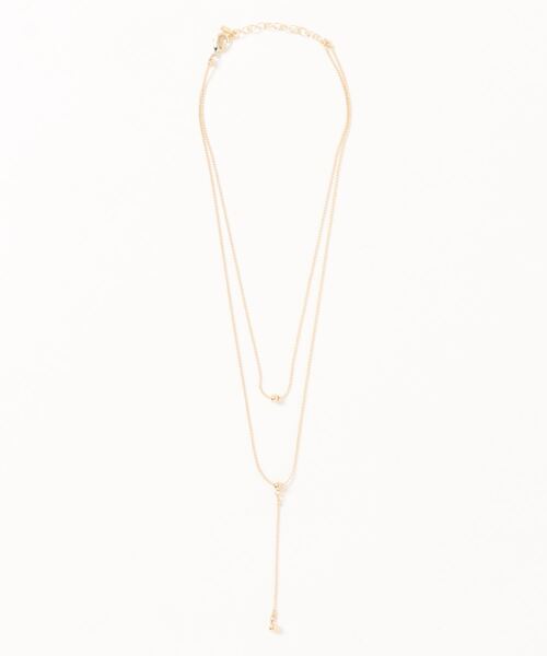 AMERICAN HOLIC（アメリカンホリック）の「ミニボール2連ネックレス（ネックレス・レディース・ゴールド/シルバー・FREE）」の2枚目の写真