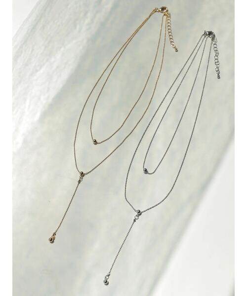 AMERICAN HOLIC（アメリカンホリック）の「ミニボール2連ネックレス（ネックレス・レディース・ゴールド/シルバー・FREE）」の5枚目の写真