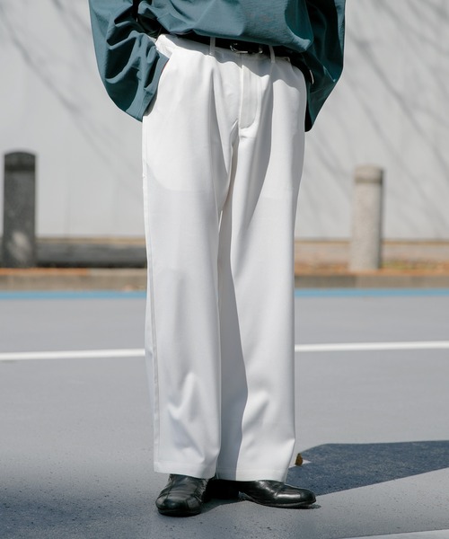 Adoon plain（アドーンプレーン）の「【Adoon plain】ロゴストレートパンツ（その他パンツ・メンズ・ホワイト/ブラック/イエロー・SMALL/MEDIUM/LARGE）」の8枚目の写真