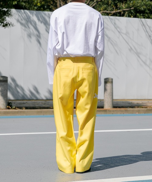 Adoon plain（アドーンプレーン）の「【Adoon plain】ロゴストレートパンツ（その他パンツ・メンズ・ホワイト/ブラック/イエロー・SMALL/MEDIUM/LARGE）」の10枚目の写真