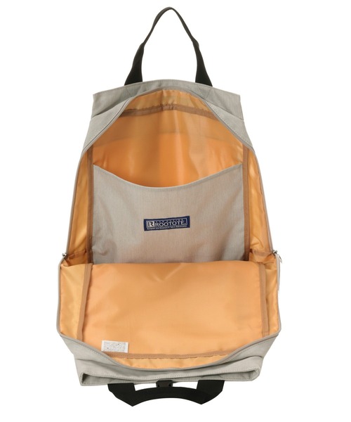 ROOTOTE（ルートート）の「ルートート/軽量 はっ水素材 リュック型 トートバッグ SN.セオルー.ライトWリペレント-B（バックパック/リュック・レディース・イエロー/ライトグレー/ブラック/グリーン・FREE）」の9枚目の写真