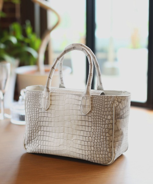ヒマラヤクロコダイルレザーハンドバッグ日本製（ハンドバッグ）｜sankyo shokai（サンキョウショウカイ）