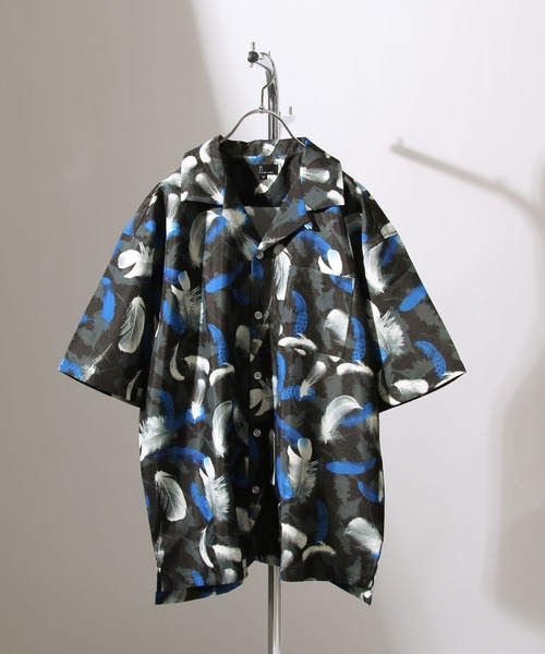 ZIP FIVE（ジップファイブ）の「【ZIP FIVE】高密度ポリトロ半端袖オープンカラーシャツ【ビッグシルエット】（シャツ/ブラウス・メンズ・パープル/カーキ/ブラック系/ブラック系3/ブラック/ブラック系1/ネイビー/ベージュ系/ベージュ/ブルー/ブラック系2/ブラウン/ベージュ系1・LARGE/MEDIUM/X-LARGE）」の5枚目の写真