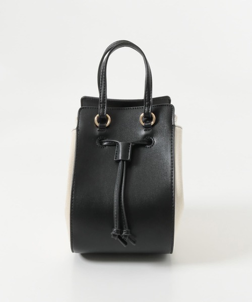 URBAN RESEARCH Sonny Label(アーバンリサーチサニーレーベル)の「レザーキャンバスコンビネーションバッグ(ショルダーバッグ・レディース・キャメル/ブラック・ONE)」の6枚目の写真