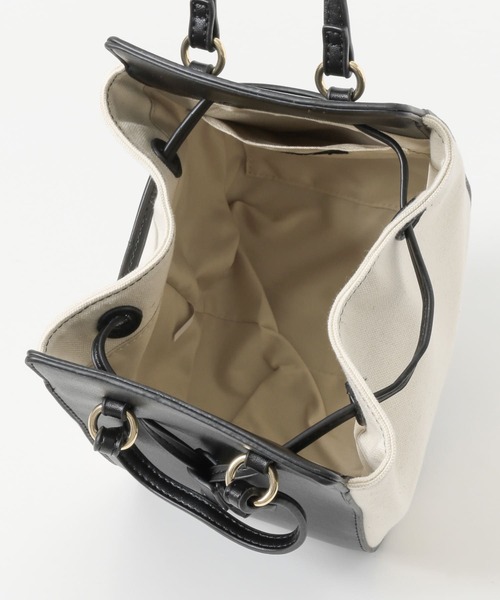 URBAN RESEARCH Sonny Label(アーバンリサーチサニーレーベル)の「レザーキャンバスコンビネーションバッグ(ショルダーバッグ・レディース・キャメル/ブラック・ONE)」の8枚目の写真