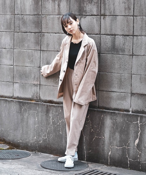 Starting Over（スターティングオーバー）の「綿麻ストレッチラペルドステッチ配色テーラードジャケット（テーラードジャケット・メンズ・ベージュ/ブラック/カーキ/ネイビー/アイボリー・M/XL/L）」の15枚目の写真