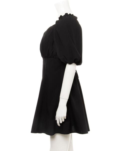 Allamanda（アラマンダ）の「バルーン袖Backレースアップミニワンピース（ワンピース・レディース・ブラック/ミント/ブラック系その他3・M）」の5枚目の写真