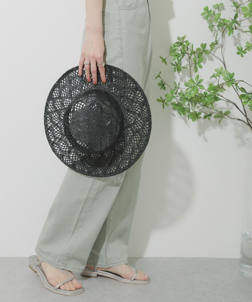 SENSE OF PLACE by URBAN RESEARCH(センスオブプレイスバイアーバンリサーチ)の「スカシアミハット(ハット・レディース・ブラウン/アイボリー/ブラック・ONE)」の9枚目の写真