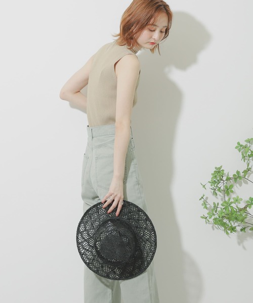 SENSE OF PLACE by URBAN RESEARCH(センスオブプレイスバイアーバンリサーチ)の「スカシアミハット(ハット・レディース・ブラウン/アイボリー/ブラック・ONE)」の7枚目の写真