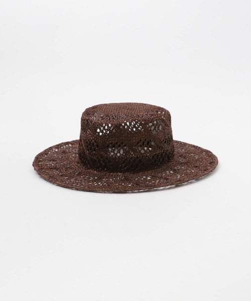SENSE OF PLACE by URBAN RESEARCH(センスオブプレイスバイアーバンリサーチ)の「スカシアミハット(ハット・レディース・ブラウン/アイボリー/ブラック・ONE)」の13枚目の写真