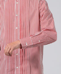 CABaN × THOMAS MASON ストライプ バンドカラーシャツ S CABaN × THOMAS MASON ストライプ バンドカラーシャツ S