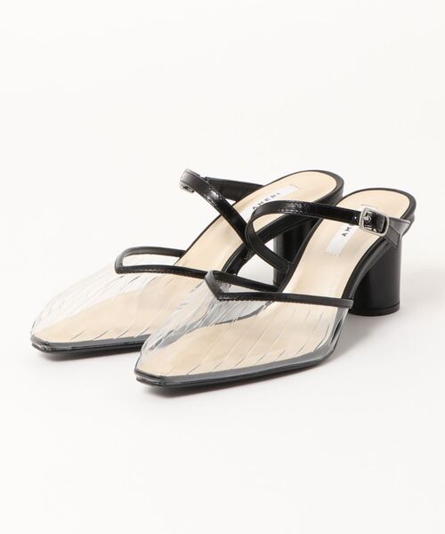 Ameri（アメリ）の「INCISION CLEAR MULE（サンダル・レディース・ブラック/ベージュ・SMALL/MEDIUM/LARGE）」の10枚目の写真