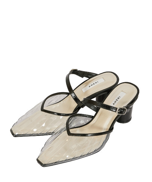 Ameri（アメリ）の「INCISION CLEAR MULE（サンダル・レディース・ブラック/ベージュ・SMALL/MEDIUM/LARGE）」の9枚目の写真