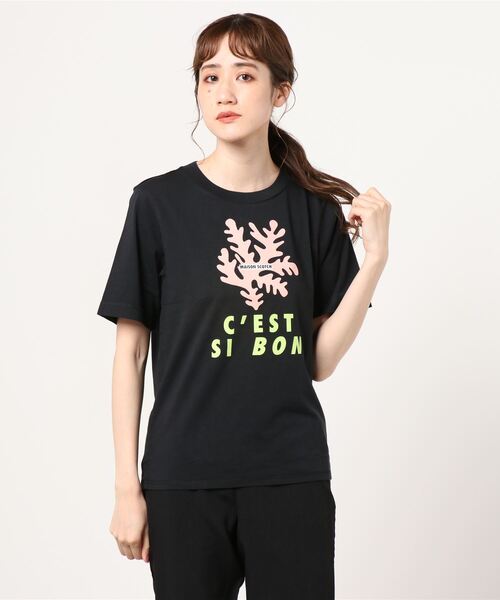 MAISON SCOTCH(メゾンスコッチ)の「アートワーク Tシャツ【161724】(Tシャツ/カットソー・レディース・ブラック・X-SMALL/SMALL/MEDIUM)」の1枚目の写真