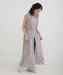 ドロストギャザー2WAYロングワンピース