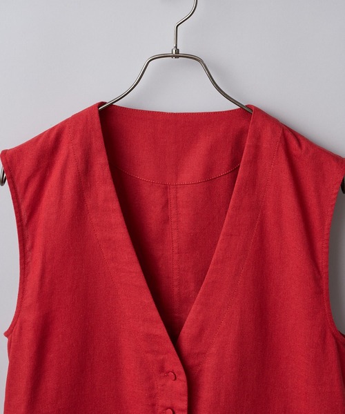 CIAOPANIC（チャオパニック）の「リネンジレ（ベスト・レディース・ブラック/テラコッタ/ベージュ・FREE）」の15枚目の写真