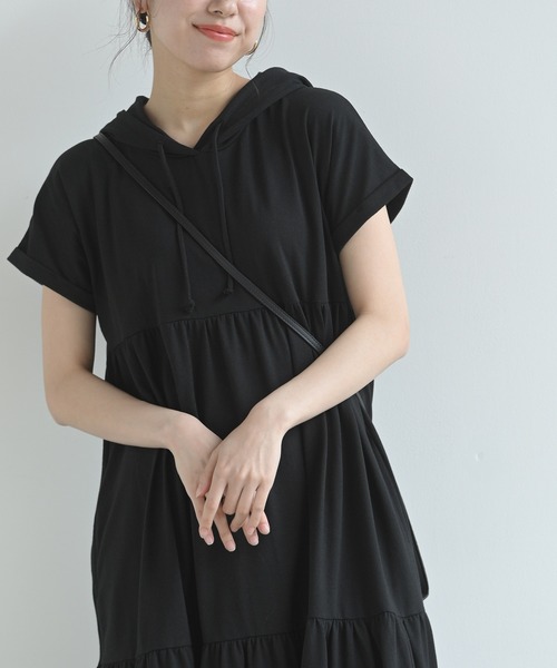 rps（アールピーエス）の「ティアードパーカーワンピース（ワンピース・レディース・ブラック/ベージュ/ブラウン・M）」の11枚目の写真