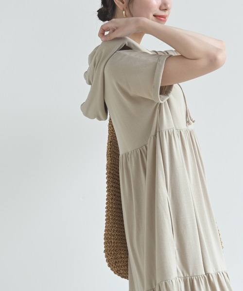 rps（アールピーエス）の「ティアードパーカーワンピース（ワンピース・レディース・ブラック/ベージュ/ブラウン・M）」の17枚目の写真