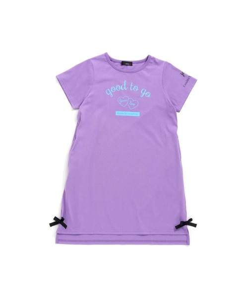 JENNI love（ジェニィラブ）の「接触冷感リボン付きスリットワンピース（ワンピース・キッズ・ブラック/カーキ/パープル・150cm/160cm/140cm/130cm）」の11枚目の写真