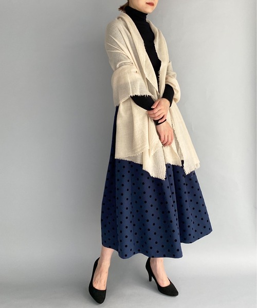 PICCIN（ピッチン）の「ウール混軽ふわストール（ストール/ショール・レディース・ベージュ/イエロー/ブルー・FREE）」の12枚目の写真