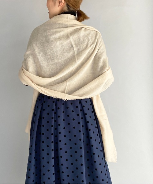 PICCIN（ピッチン）の「ウール混軽ふわストール（ストール/ショール・レディース・ベージュ/イエロー/ブルー・FREE）」の10枚目の写真