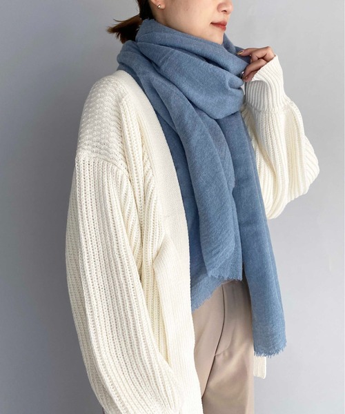 PICCIN（ピッチン）の「ウール混軽ふわストール（ストール/ショール・レディース・ベージュ/イエロー/ブルー・FREE）」の15枚目の写真