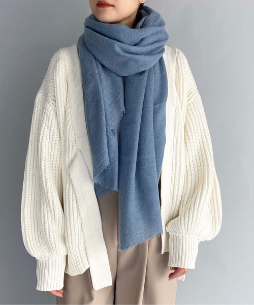 PICCIN（ピッチン）の「ウール混軽ふわストール（ストール/ショール・レディース・ベージュ/イエロー/ブルー・FREE）」の14枚目の写真