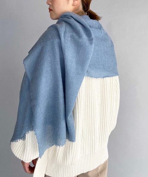 PICCIN（ピッチン）の「ウール混軽ふわストール（ストール/ショール・レディース・ベージュ/イエロー/ブルー・FREE）」の16枚目の写真