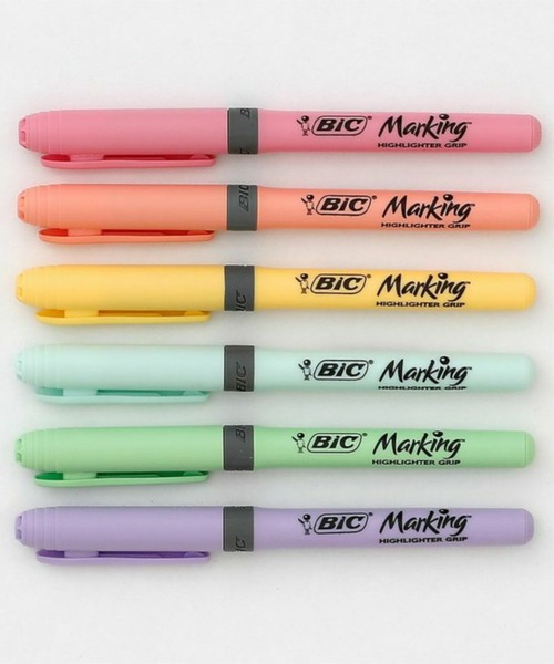 HIGHTIDE（ハイタイド）の「BIC ビック マーキングハイライターグリップ パステルカラー 蛍光ペン マーカー（ペン類・レディース・パープル/ピンク/イエロー/オレンジ/ブルー/グリーン・FREE）」の10枚目の写真