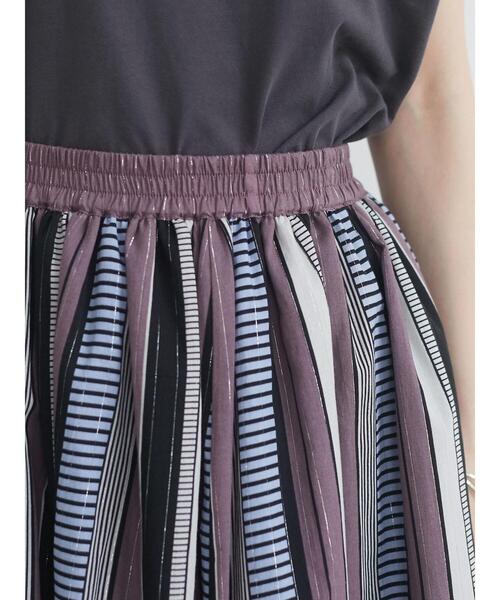 ELENCARE DUE(エレンカーレデュエ)の「・ELENCARE DUEマルチストライプスカート*(スカート・レディース・チャコールグレー/ネイビー/パープル・FREE)」の10枚目の写真