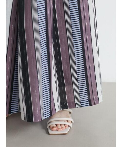 ELENCARE DUE(エレンカーレデュエ)の「・ELENCARE DUEマルチストライプスカート*(スカート・レディース・チャコールグレー/ネイビー/パープル・FREE)」の11枚目の写真