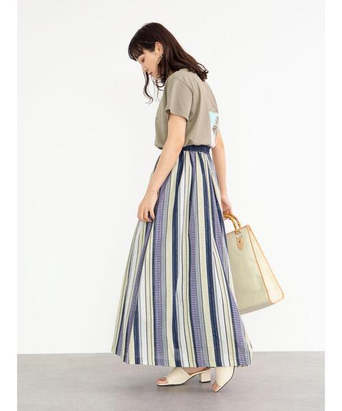 ELENCARE DUE(エレンカーレデュエ)の「・ELENCARE DUEマルチストライプスカート*(スカート・レディース・チャコールグレー/ネイビー/パープル・FREE)」の12枚目の写真