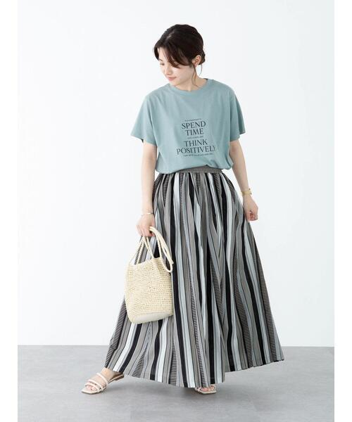 ELENCARE DUE(エレンカーレデュエ)の「・ELENCARE DUEマルチストライプスカート*(スカート・レディース・チャコールグレー/ネイビー/パープル・FREE)」の18枚目の写真