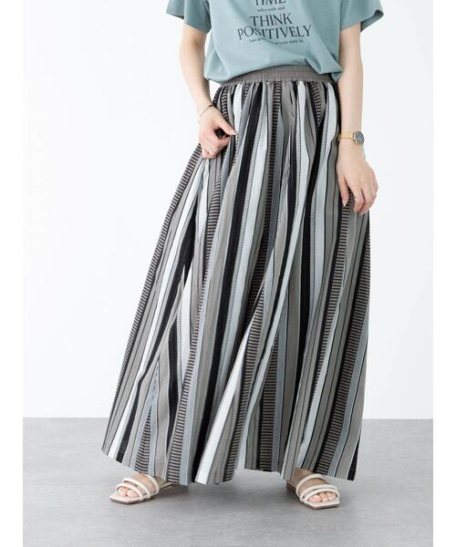 ELENCARE DUE(エレンカーレデュエ)の「・ELENCARE DUEマルチストライプスカート*(スカート・レディース・チャコールグレー/ネイビー/パープル・FREE)」の19枚目の写真