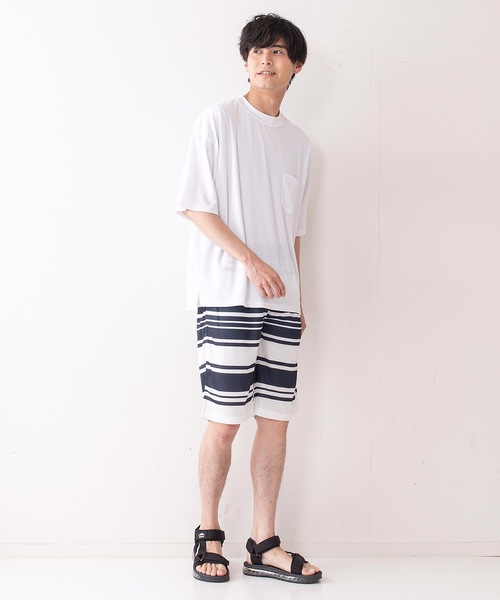 JEANS MATE（ジーンズメイト）の「【セットアップ】カジュアルに着こなせる速乾Tシャツとショーツ上下セット（Tシャツ/カットソー・メンズ・その他5/その他1/その他3/その他6・MEDIUM/LARGE/X-LARGE）」の3枚目の写真