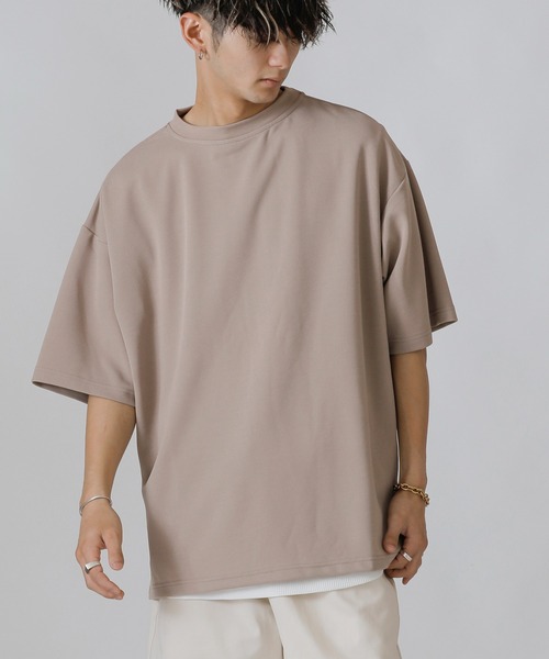 Tシャツ・カットソー Lyon pants beige Beno(ビーノ)の「【Lounge wear】梨地ジョーゼットカットソー