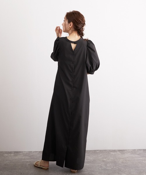 Wefst（ウェスト）の「【Wefst】T/Cブロード2wayワンピース（ワンピース・レディース・ブラック/イエロー系その他/グレイッシュベージュ・FREE）」の4枚目の写真