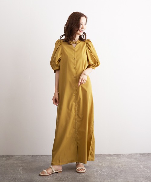 Wefst（ウェスト）の「【Wefst】T/Cブロード2wayワンピース（ワンピース・レディース・ブラック/イエロー系その他/グレイッシュベージュ・FREE）」の11枚目の写真