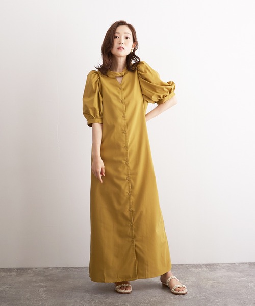 Wefst（ウェスト）の「【Wefst】T/Cブロード2wayワンピース（ワンピース・レディース・ブラック/イエロー系その他/グレイッシュベージュ・FREE）」の16枚目の写真