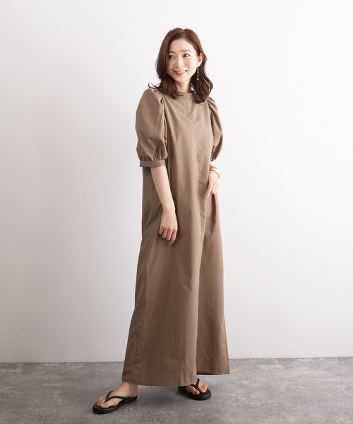 Wefst（ウェスト）の「【Wefst】T/Cブロード2wayワンピース（ワンピース・レディース・ブラック/イエロー系その他/グレイッシュベージュ・FREE）」の20枚目の写真