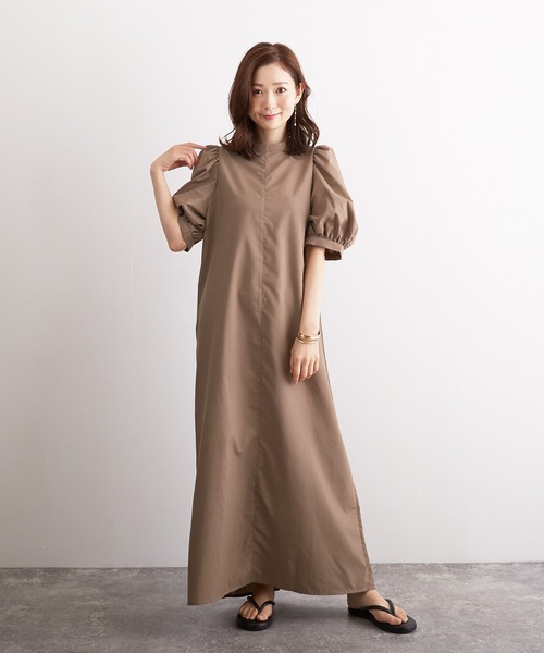 Wefst（ウェスト）の「【Wefst】T/Cブロード2wayワンピース（ワンピース・レディース・ブラック/イエロー系その他/グレイッシュベージュ・FREE）」の21枚目の写真