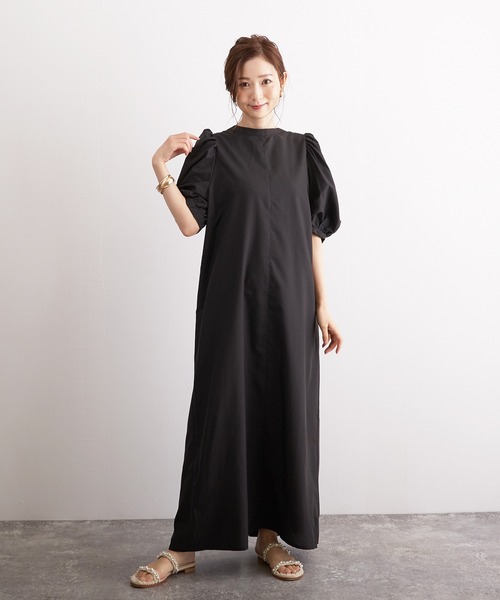 Wefst（ウェスト）の「【Wefst】T/Cブロード2wayワンピース（ワンピース・レディース・ブラック/イエロー系その他/グレイッシュベージュ・FREE）」の7枚目の写真